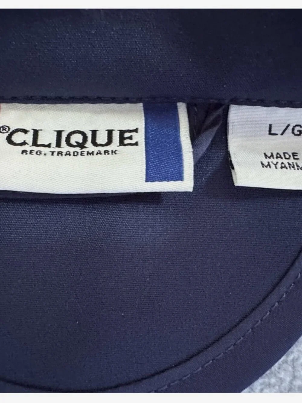 CLIQUE Mens Golf Vest LG Navy Blue Ibis Golf CC Florida Sleeveless Jacket